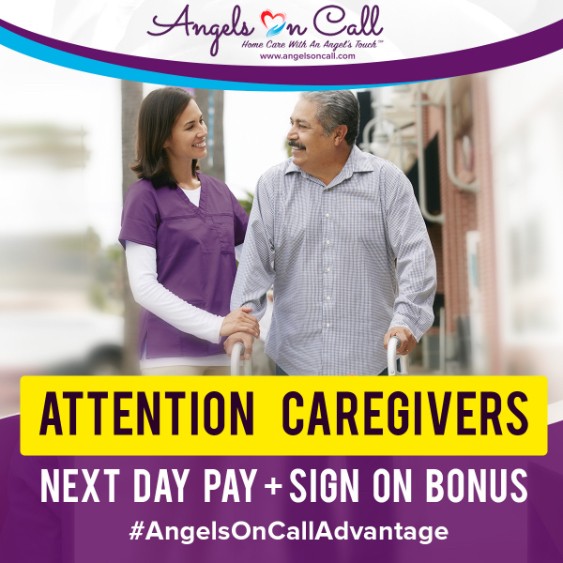 Next Day Pay + Sign On Bonus to Caregivers